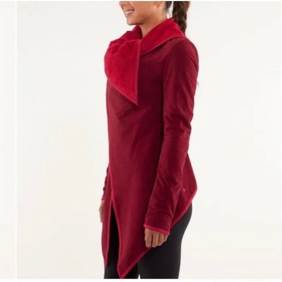 Lululemon Presence Of Mind Jacket Deepest Cranberry Jacket Red Women's Size 4 - Picture 2 of 12